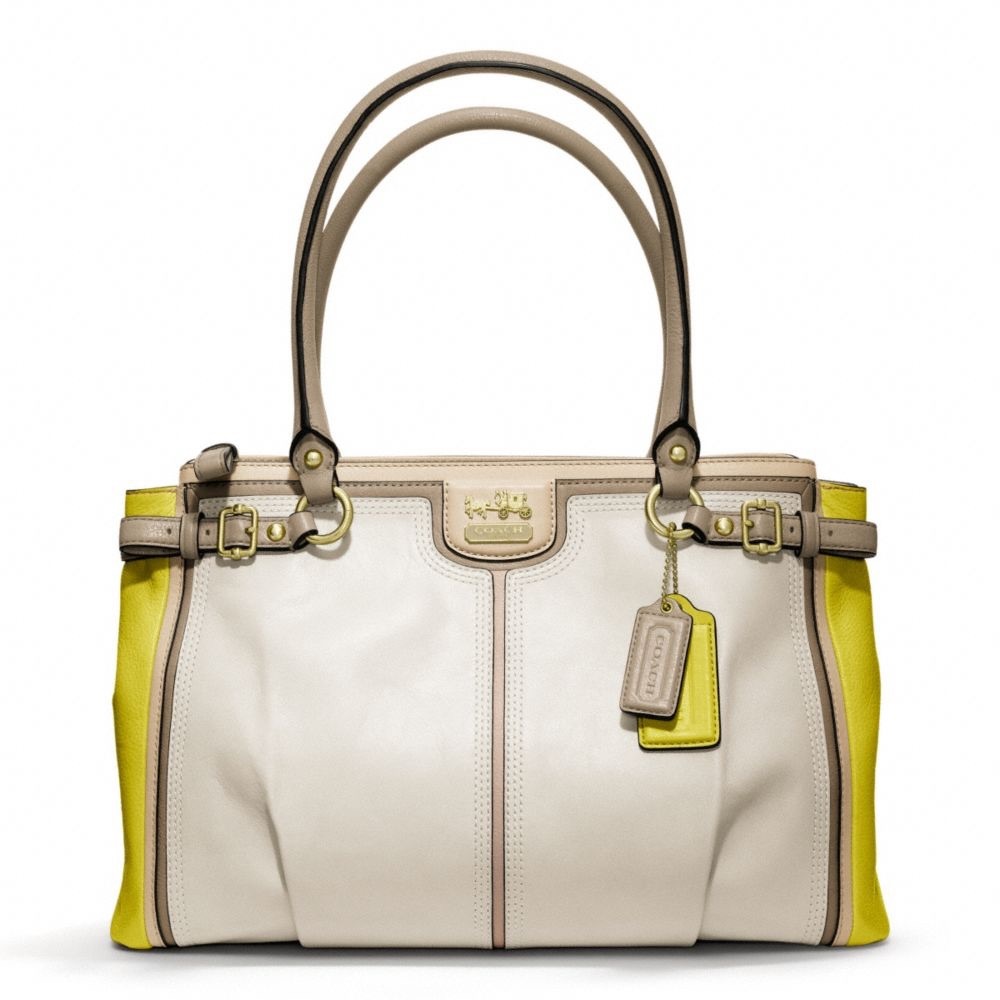 COACH Yellow Madison Colorblock Kara Carryall